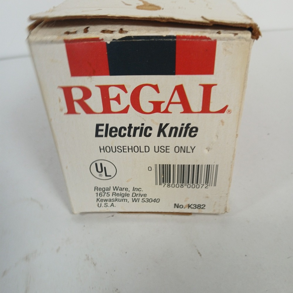 Vintage Regal Electric Serrated Knife Model  V382 Made In USA: Works Tested